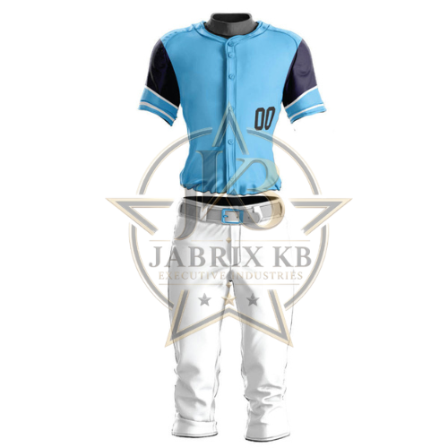Sky Blue & Navy Baseball Uniform Set | Custom Jersey