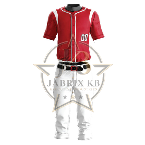 Red & White Baseball Uniform Set | Custom Jersey & Pants