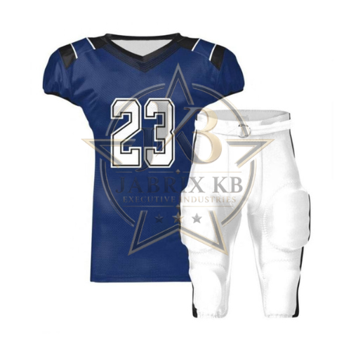 Navy Blue & White Football Uniform Set | Custom Jersey
