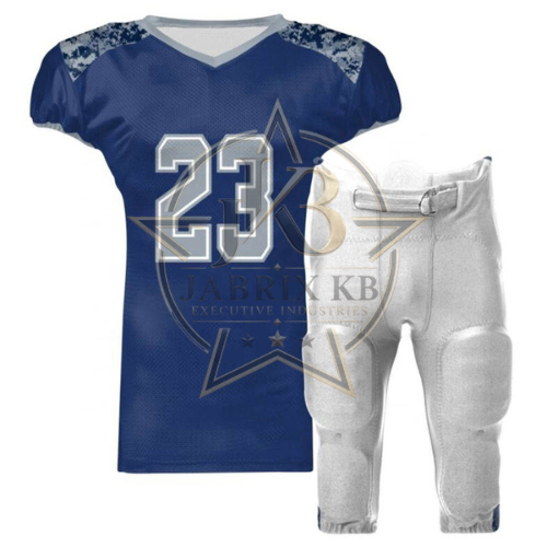 Navy Camo Football Uniform Set | Custom Jersey & Pants