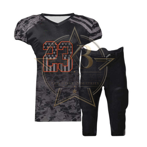 Black Camo Football Uniform Set | Custom Jersey & Pants