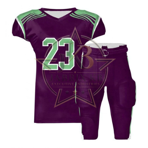 Purple & Green Football Uniform Set | Custom Jersey & Pants