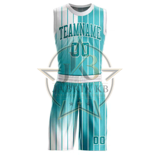 Teal & White Basketball Uniform Set | Custom Jersey