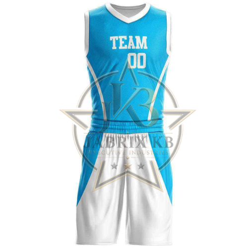Sky Blue & White Basketball Uniform Set | Custom Jersey